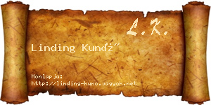 Linding Kunó névjegykártya